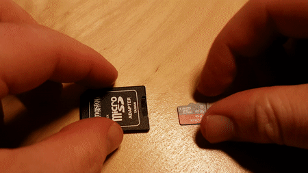 Insert Micro SD Card into Adapter